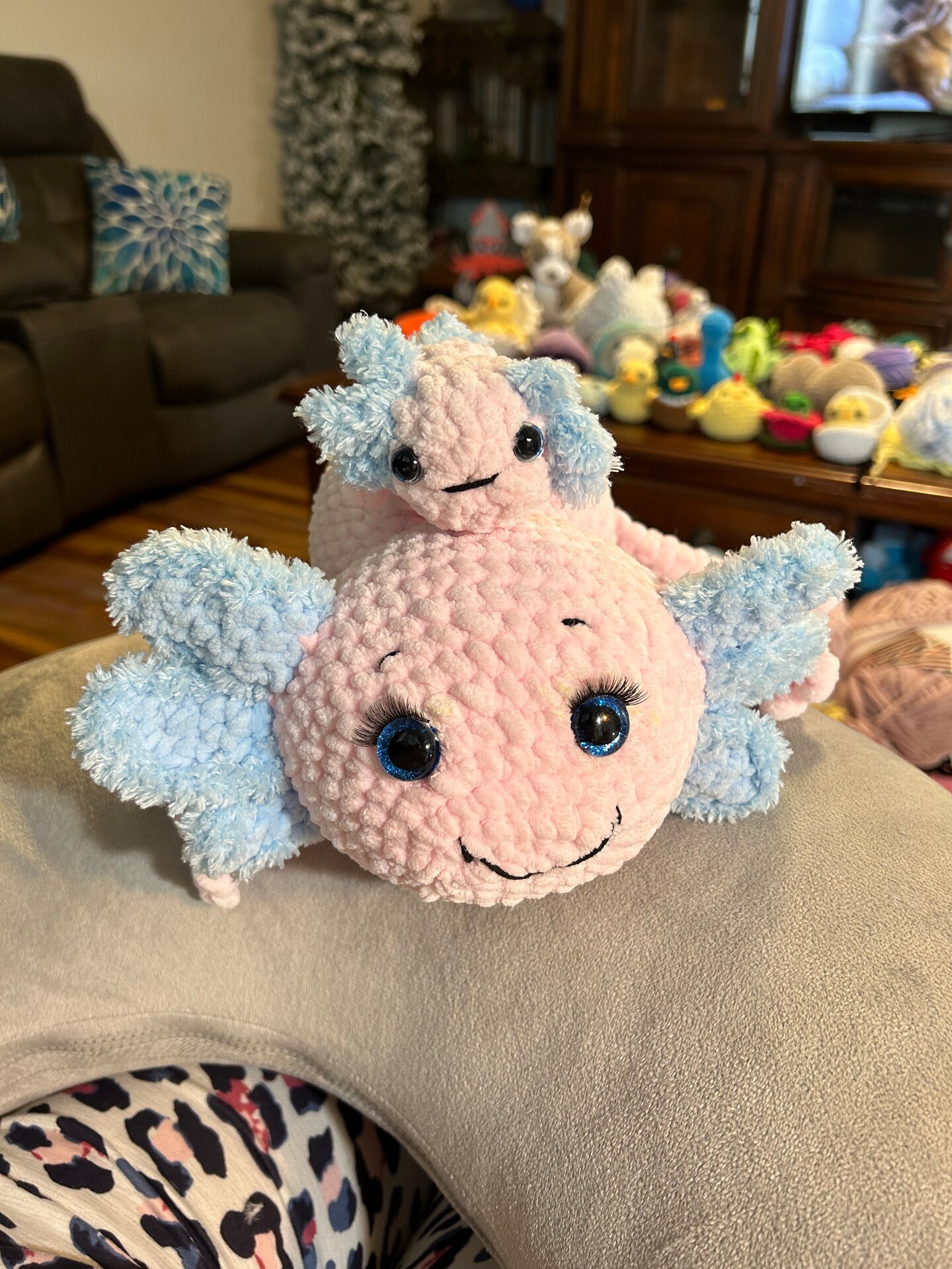 Handmade crochet mama and baby Axolotl | MakerPlace by Michaels