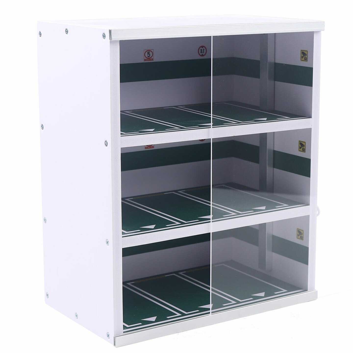 Kitcheniva Acrylic Diorama 1/43 Parking Lot Scene Garage Display Box 25*15*30cm With LED Light