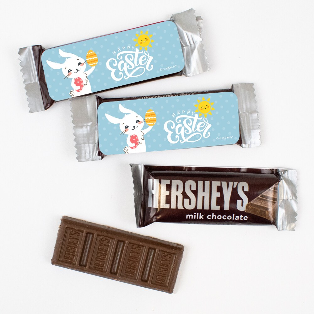 44 Pcs Bulk Happy Easter Candy Hershey&#x27;s Snack Size Chocolate Bar Party Favors (19.8 oz, Approx. 44 Pcs)