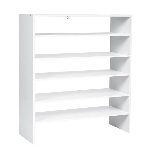 3 Pieces 31-Inch Stackable Multi-Shape Shoe Rack