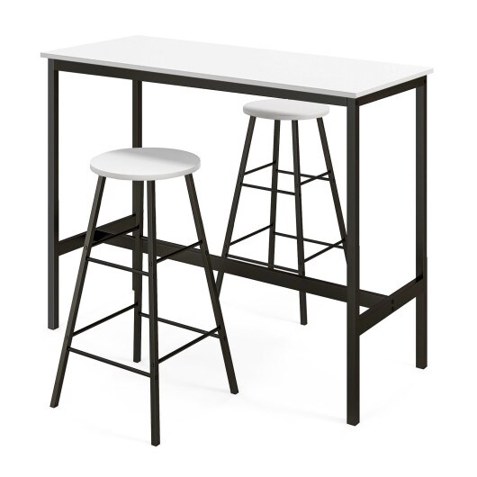 3 Piece Pub Table and Stools Kitchen Dining Set