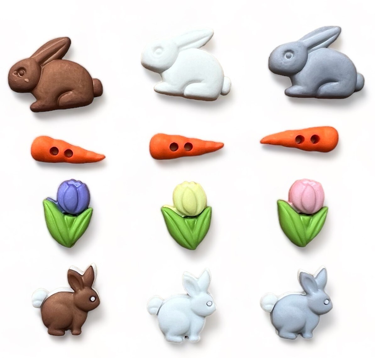Buttons Galore and More Craft &#x26; Sewing Buttons - Bunny Fun - 36 Buttons