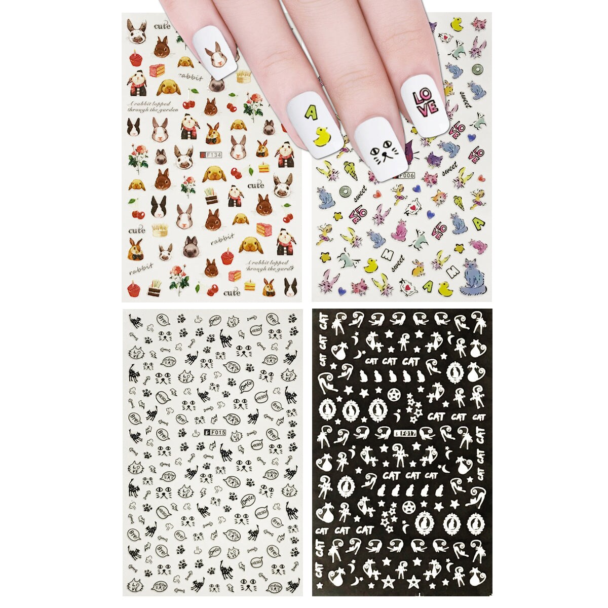 Abstract Nail Art Minimalist Nail Stickers