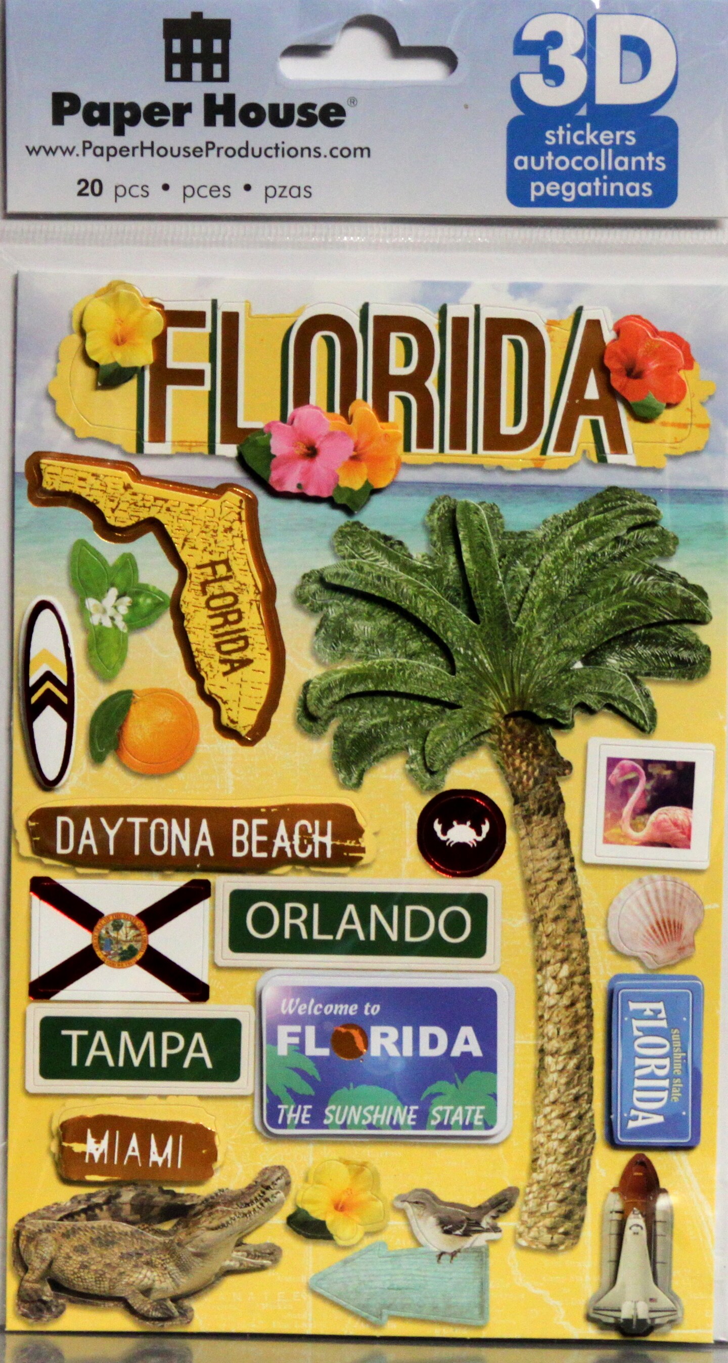 Paper House Florida Dimensional 3D Stickers
