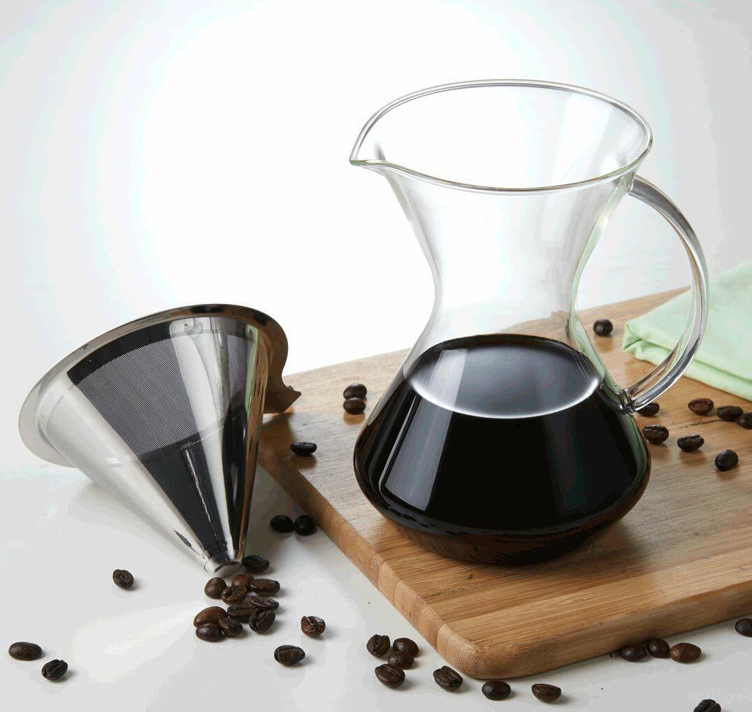 Glass Coffee Maker with Coffee Dripper Filter