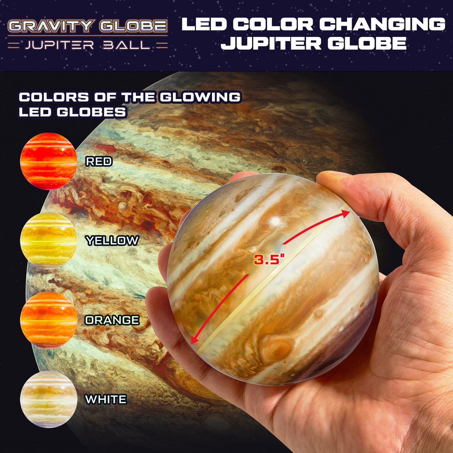 USA Toyz Gravity Globe Jupiter Ball Accessory (Globe Only)