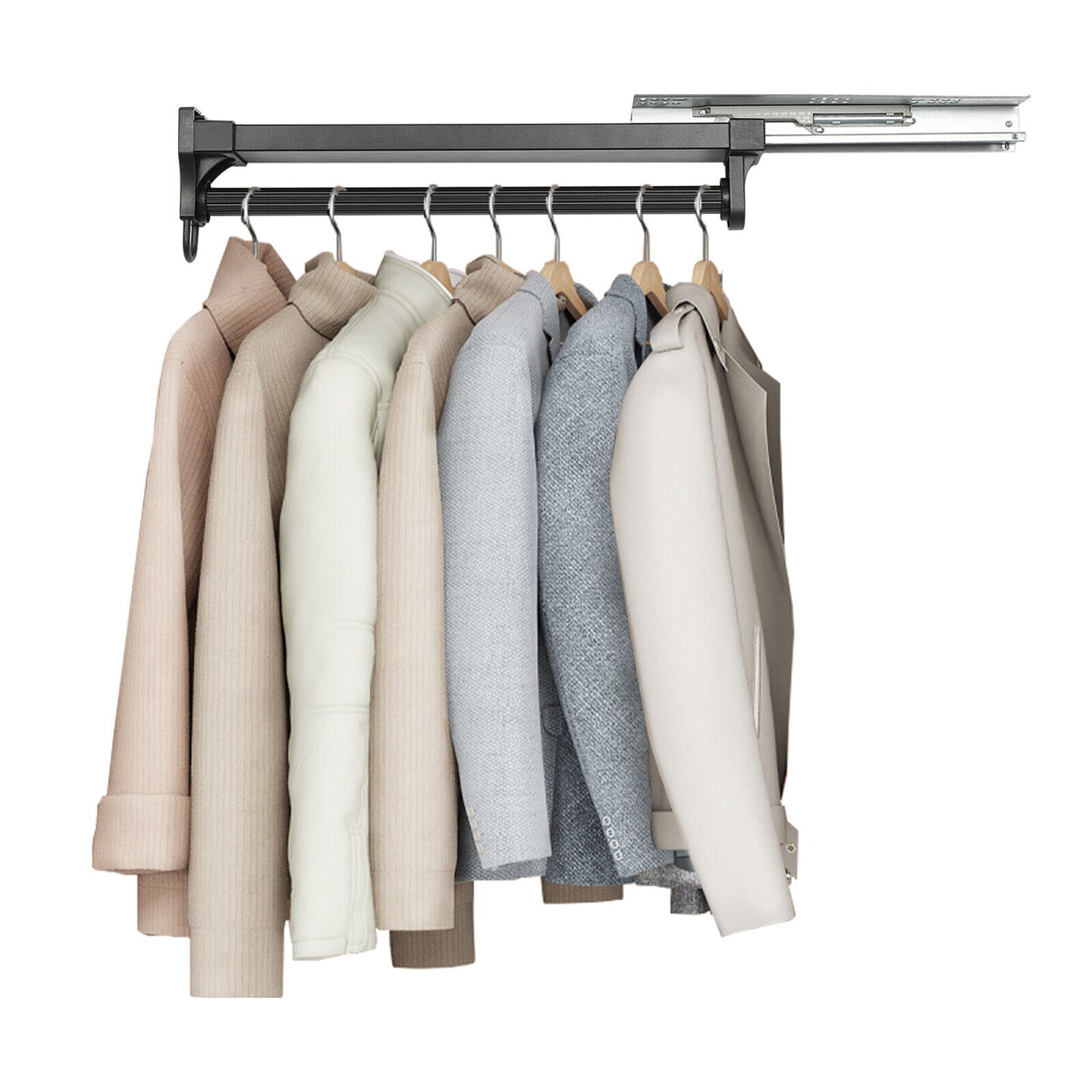 Kitcheniva Retractable Wardrobe Cloth Hanger Rail Rack