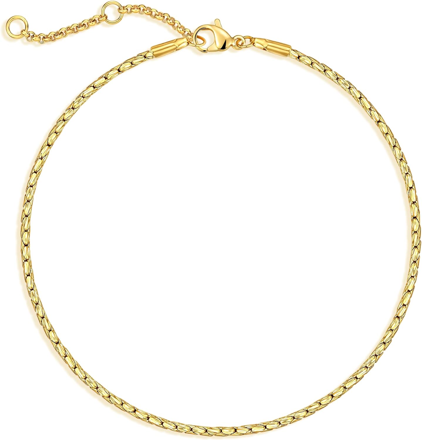 LOYATA 18K Gold Link Anklet Bracelet