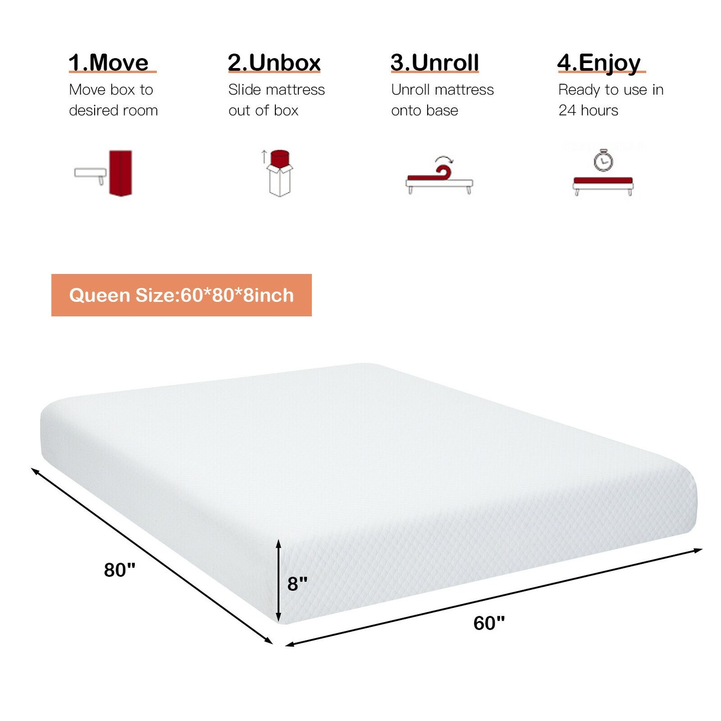Foam Medium Firm Mattress with Removable Cover