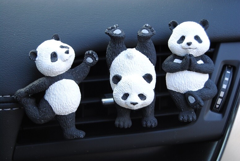 Panda Car Plaster Air Freshener, Set of 3, Gift for Everyone