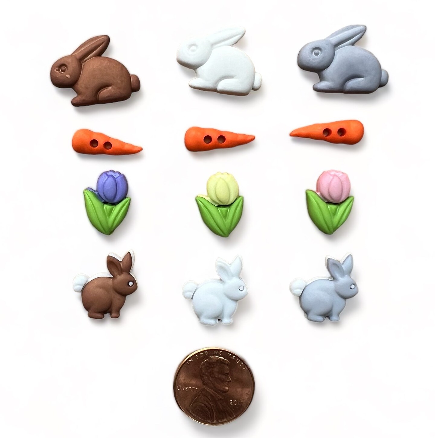 Buttons Galore and More Craft &#x26; Sewing Buttons - Bunny Fun - 36 Buttons