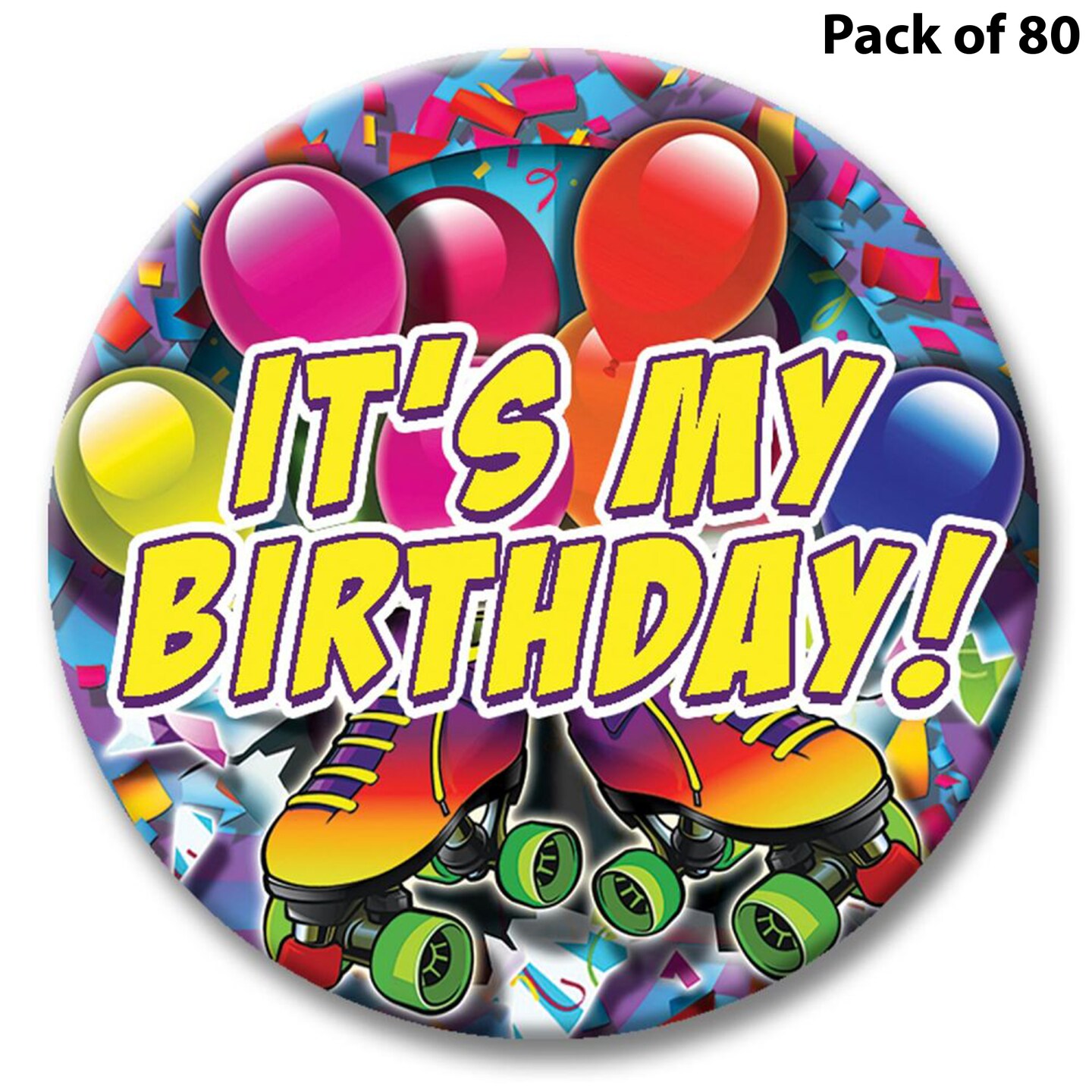 Beistle Today's My Birthday Button – 1pc White Satin Celebration Pin - View #6