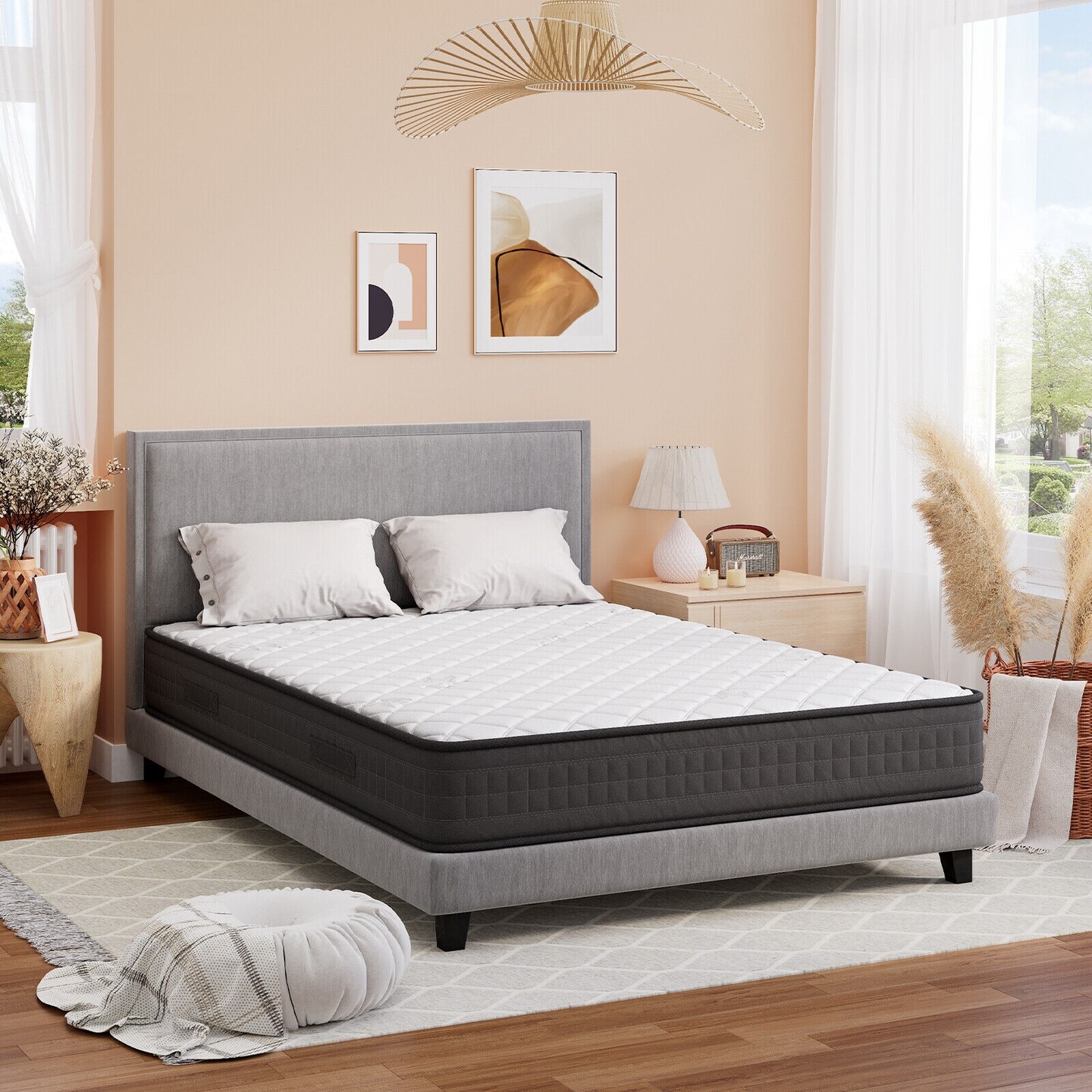 Breathable Memory Foam Bed Mattress Medium Firm for Pressure Relieve