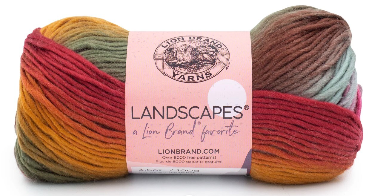 Lion Brand Yarn - Landscapes - 6 Pack Matching Dye Lot (Desert Spring)
