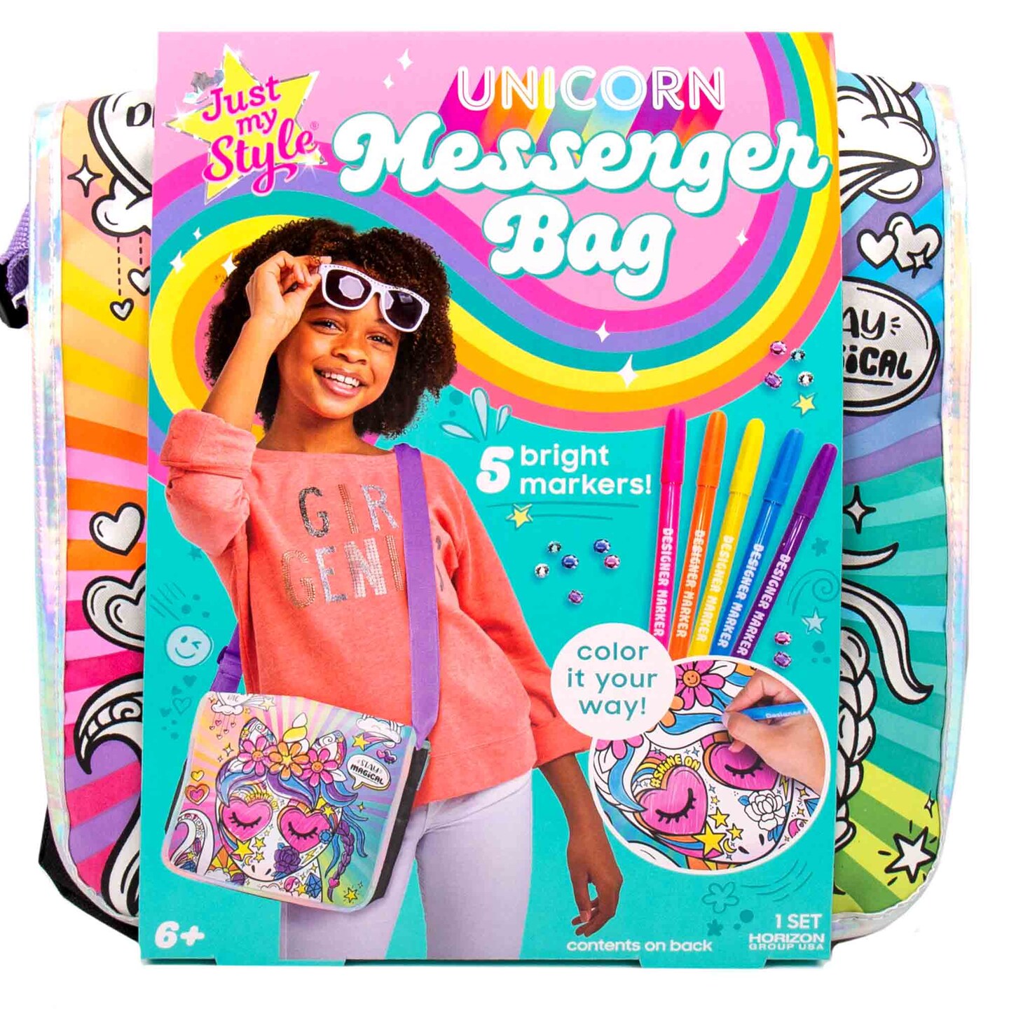 Just My Style&#xAE; Unicorn Messenger Bag (glitter)