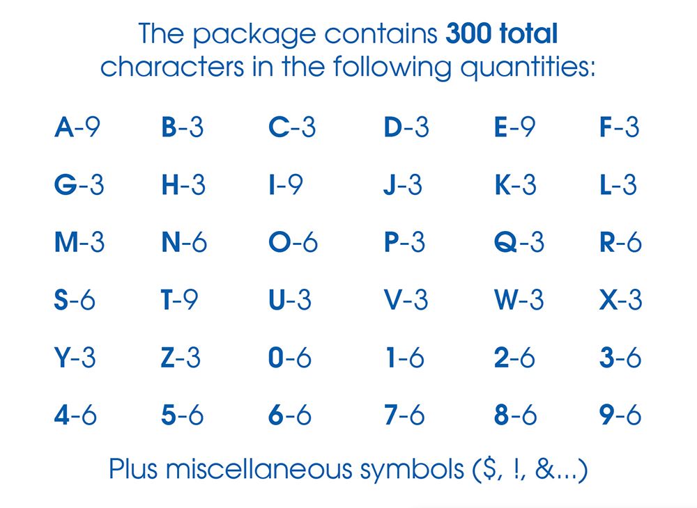 Creative Start Vinyl Self-Adhesive Glitter Letters and Numbers, 2", Helvetica Font, Green, Blue and Red, 300 count