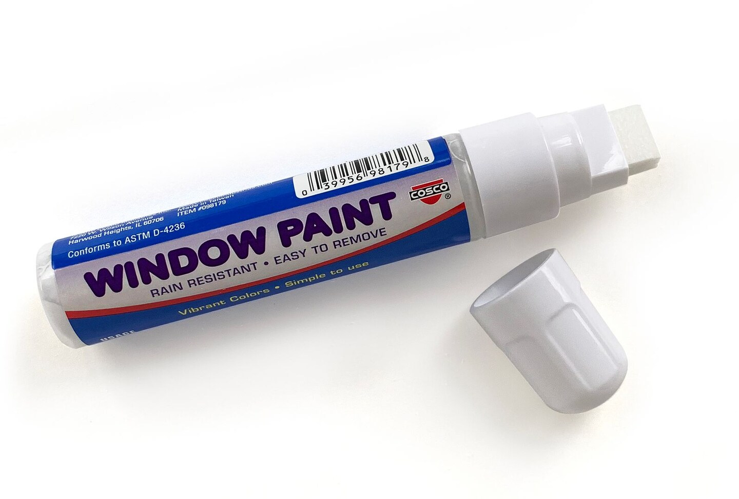 COSCO Window Paint Marker, Weather Resistant Vibrant Purple, 1 Marker