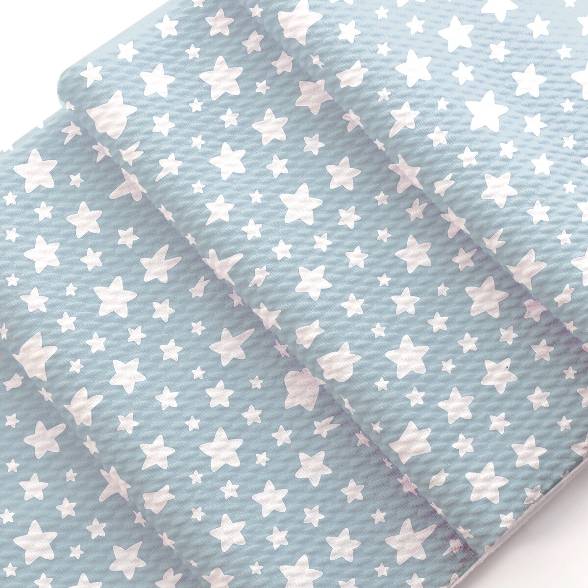 Dusty Blue Ditsy Stars Bullet Fabric 1 yard