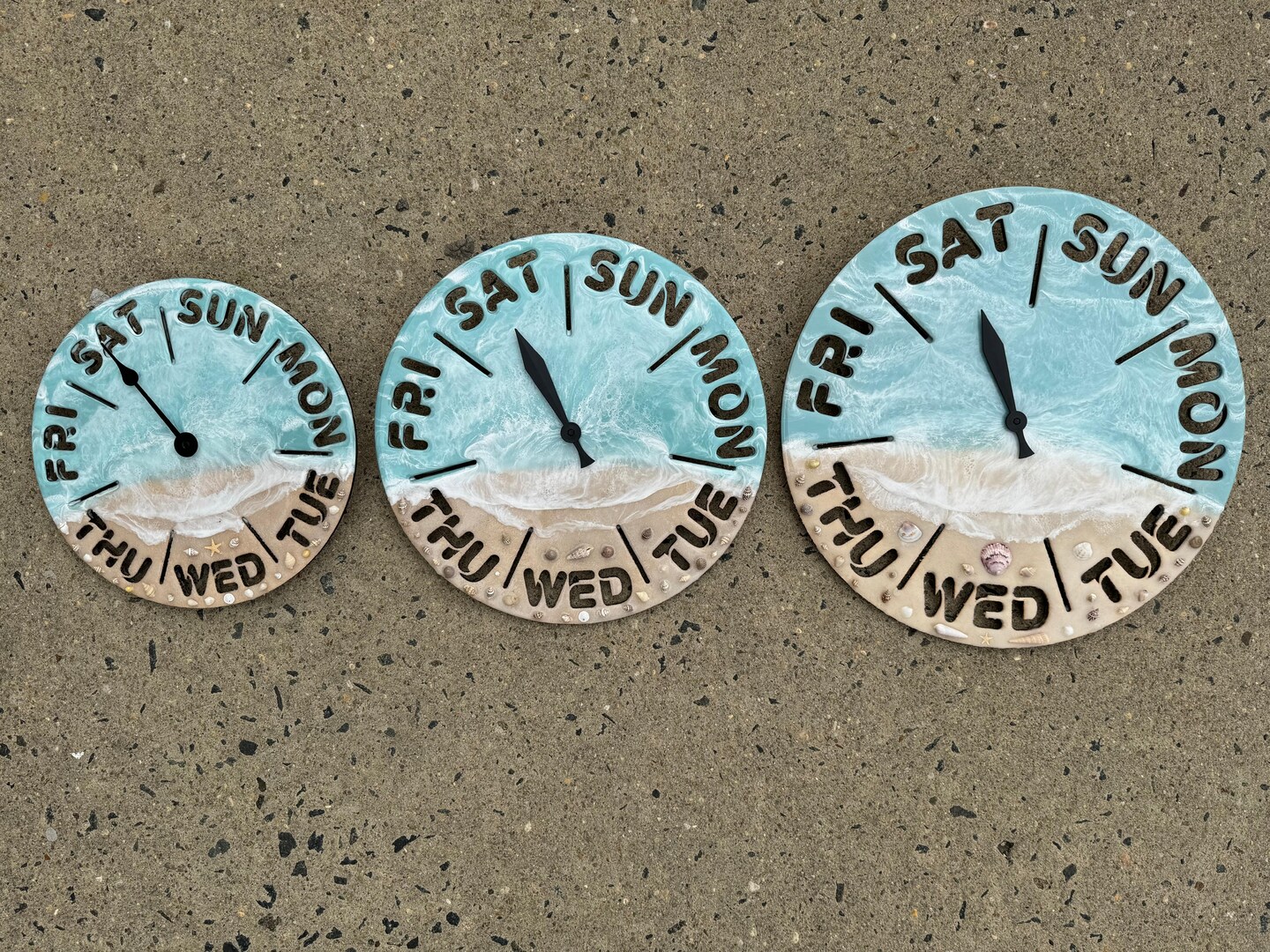 Day of the Week Clock, Office Wall Art Retirement Gifts for Boss Co-worker Husband Wife Women Men Beach Decor Ocean Funny Wedding Vacation product 3