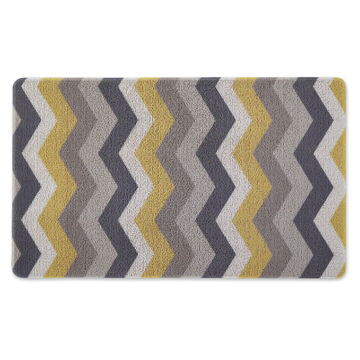 Contemporary Home Living Chevron Tufted Loop Rectangular Doormat - 17.75" x 29.5"
