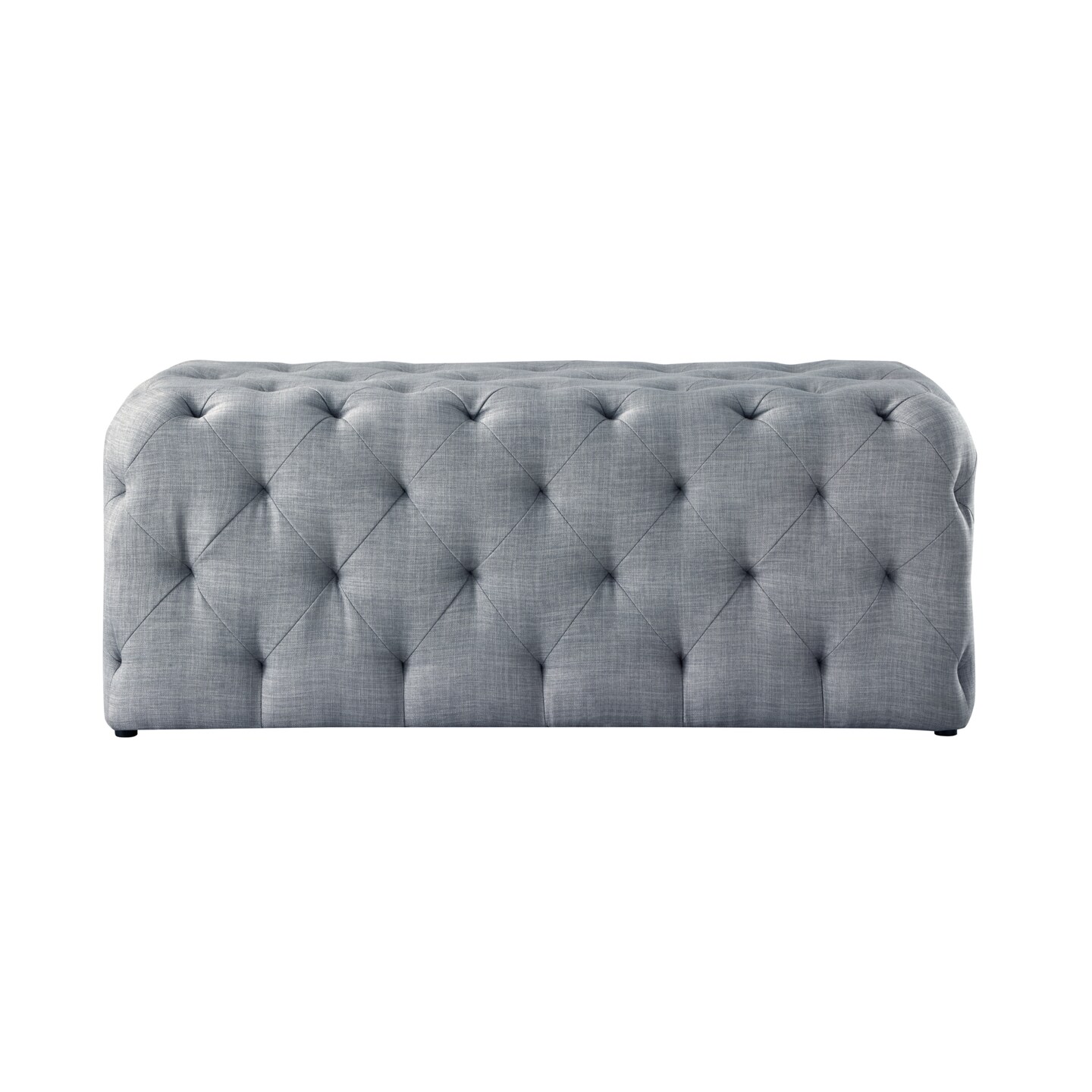 Norman Velvet/Linen Tufted Allover Upholstered Bench