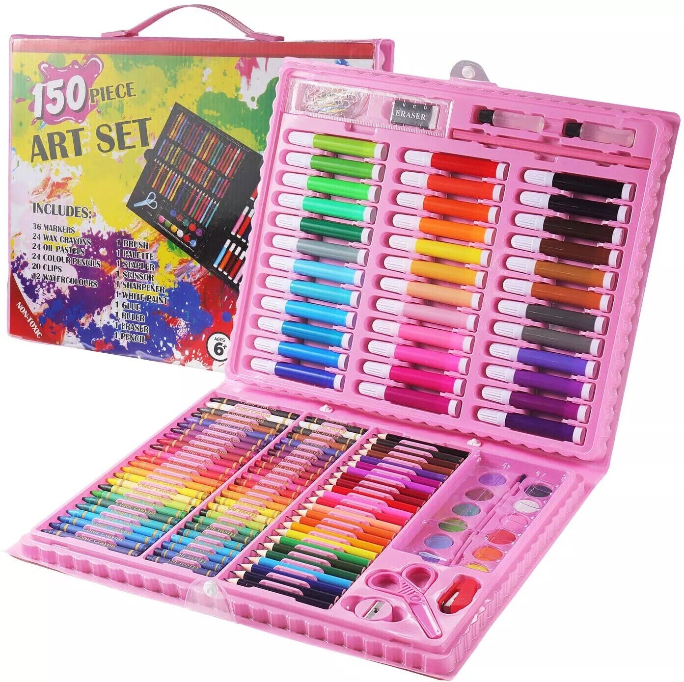 150-Piece Art Set for Kids Teens and Adults Includes Drawing and Painting  Supplies