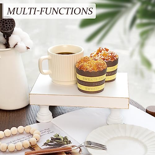 EOSAHR Decorative Wood Riser for Home Decor : Farmhouse Pedestal Stand for Display and Rustic Soap Holder for Sink Organizer - Retro Display Tray for Your Home, Livingroom, Bathroom,and Kitchen