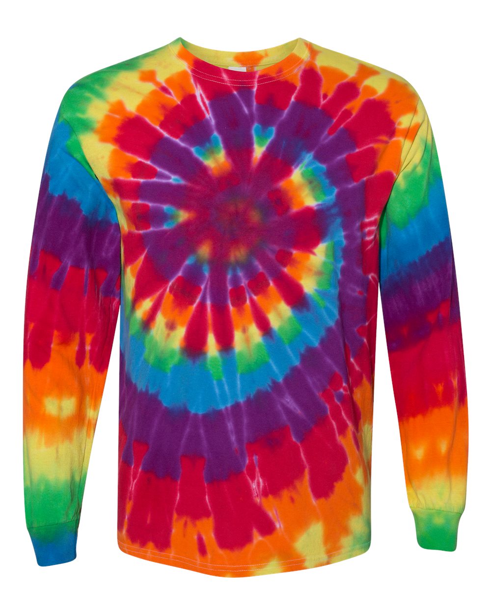 Ultra premium Multi Color Spiral Tie Dyed Long Sleeve T Shirt