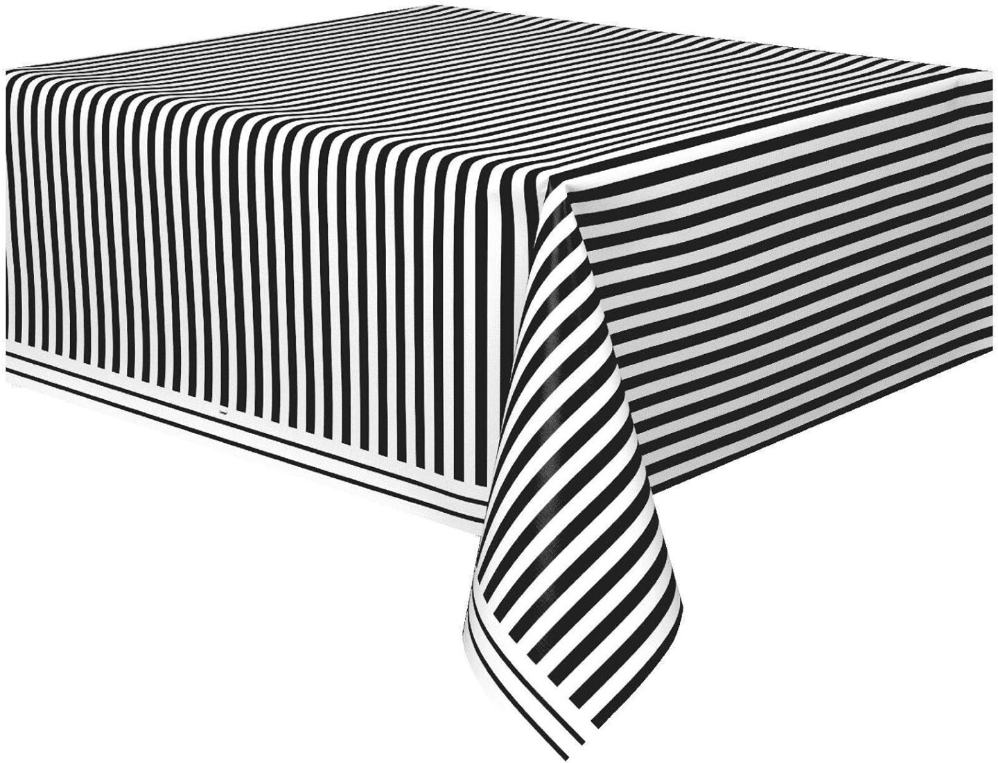 Unique Stripes Rectangular Plastic Table Cover 54 X 108 Midnight