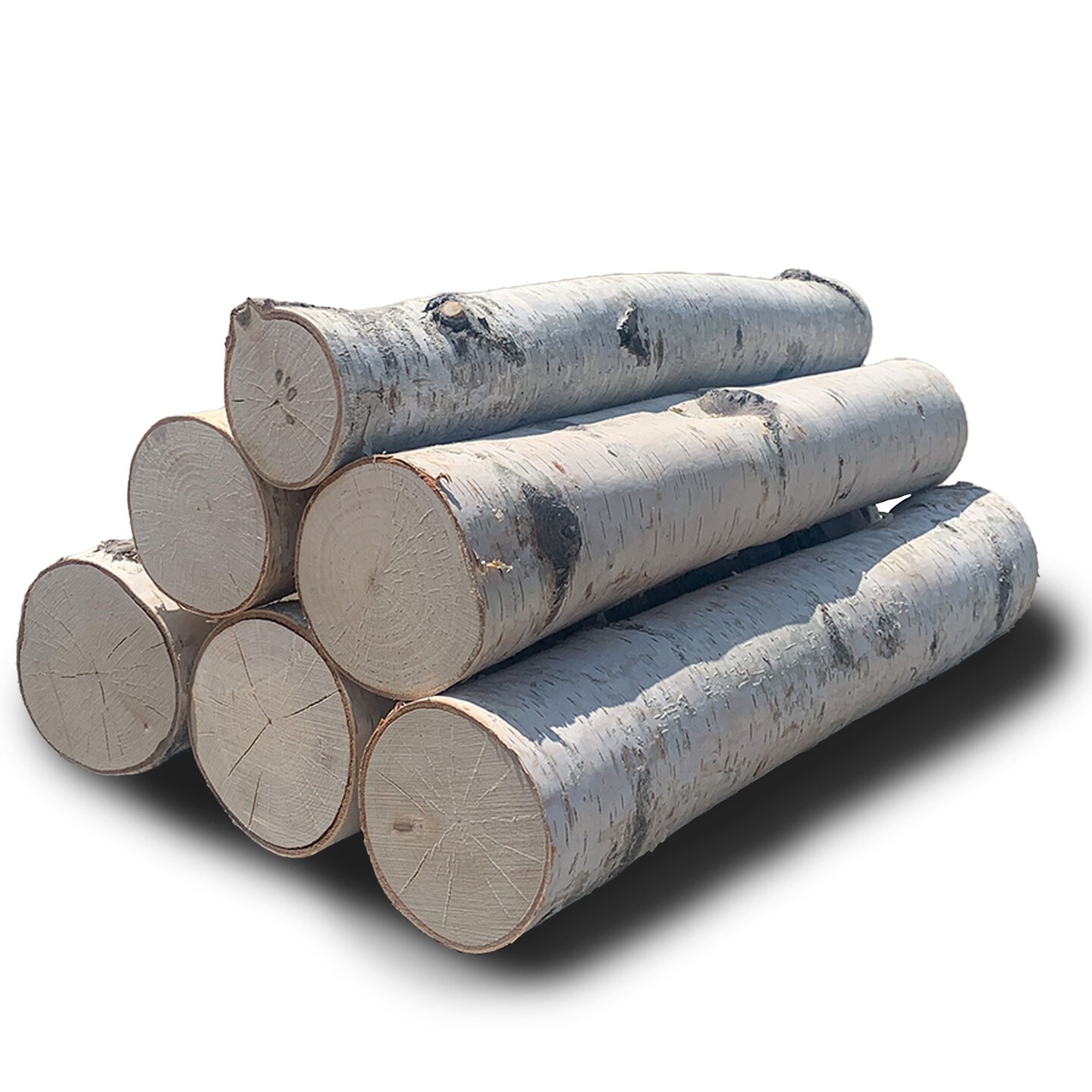 Wilson Decorative White Birch Logs, Natural Bark Wood Home D&#xE9;cor - 15.5-17.5&#x22; in Length 1.5&#x22;-4&#x22; Dia. (Set of 6)
