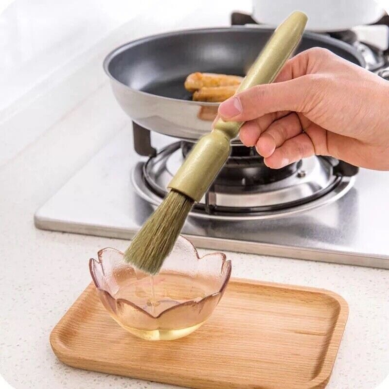 Wooden BBQ Brush for Basting, Cake Baking, and Buttering