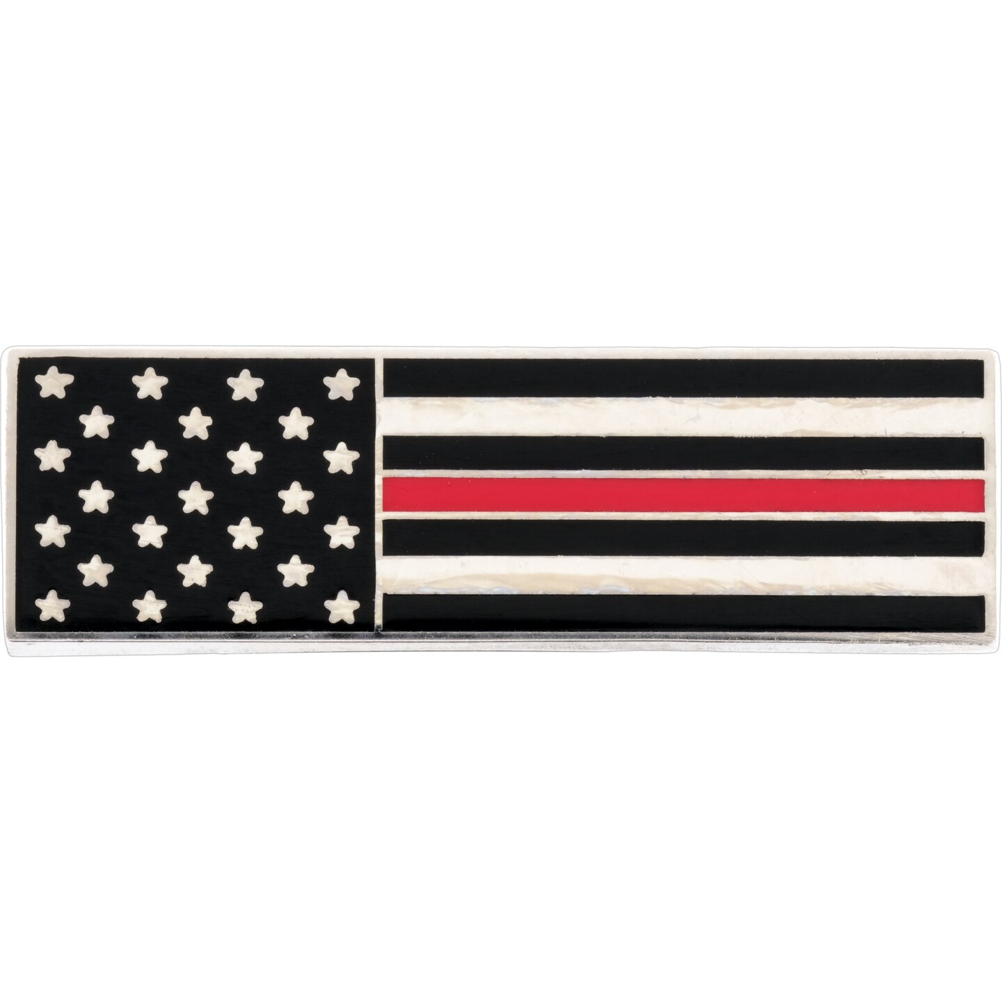 Thin Red Line Firefighter Fireman American Flag Pin 1&#x22;