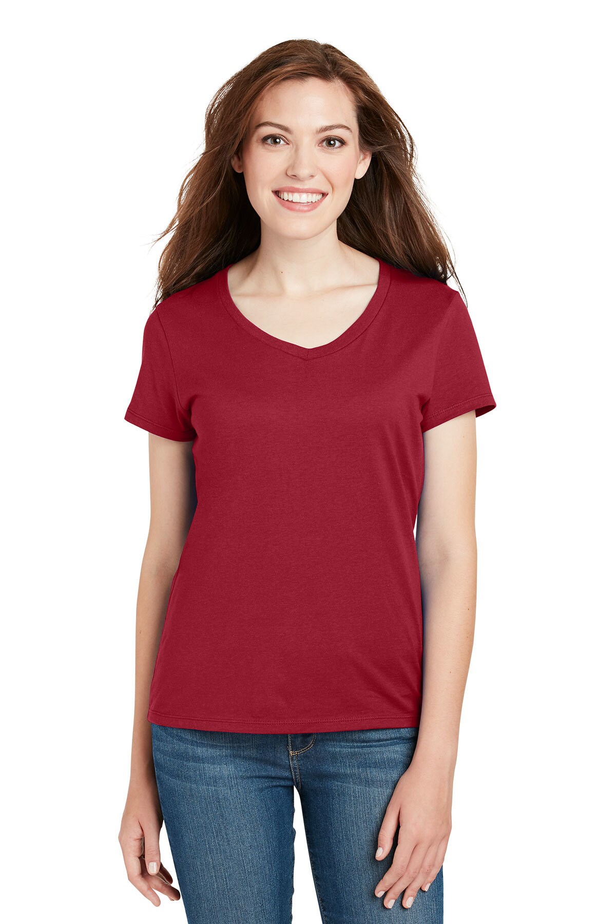 Hanes&#xAE; Women&#x27;s Perfect-T Cotton Short Sleeve V-Neck T-Shirt