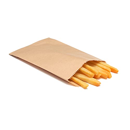100 Pieces 3x5 Inches Natural Kraft Paper Bags for Bakery Cookies Treats Snacks Sandwiches Popcorn Small Gift bag