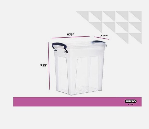 Deep Storage Bin with Lid X-Deep Small Clear Storage Box