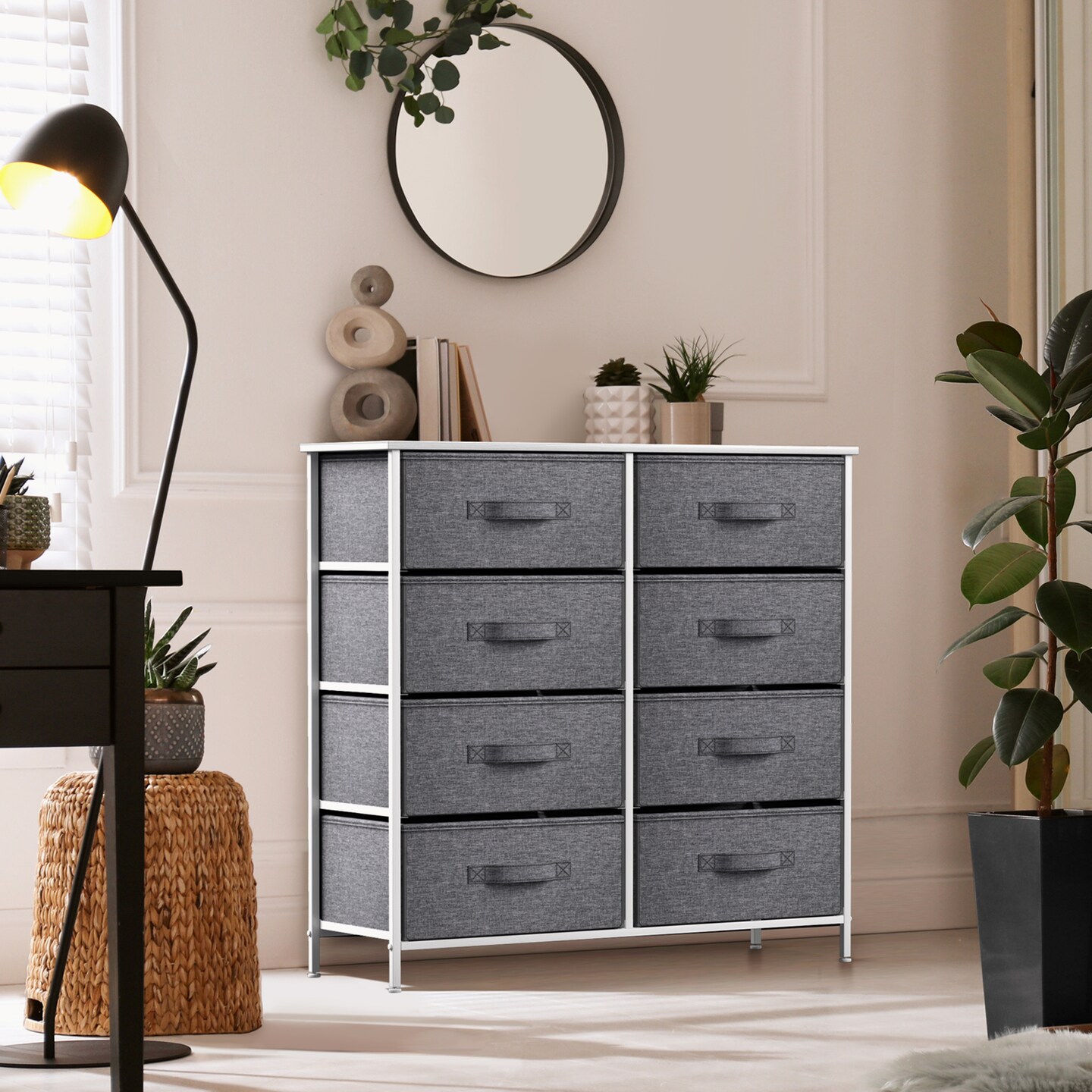 Sorbus Extra Wide Dresser Organizer With 8 Drawers - Large Storage Furniture for Bedroom, Hallway, Living Room, Nursery &#x26; Closet