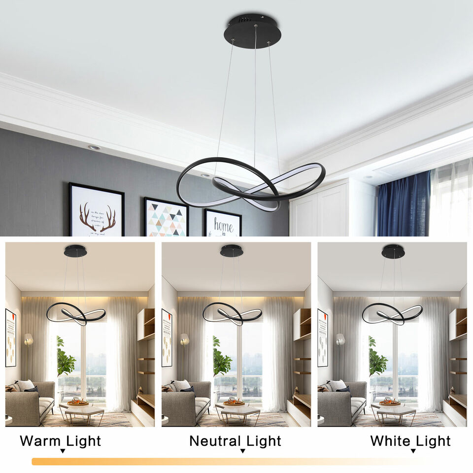 Kitcheniva Chandelier Modern Dimmable Circular Ring Pendant Light LED