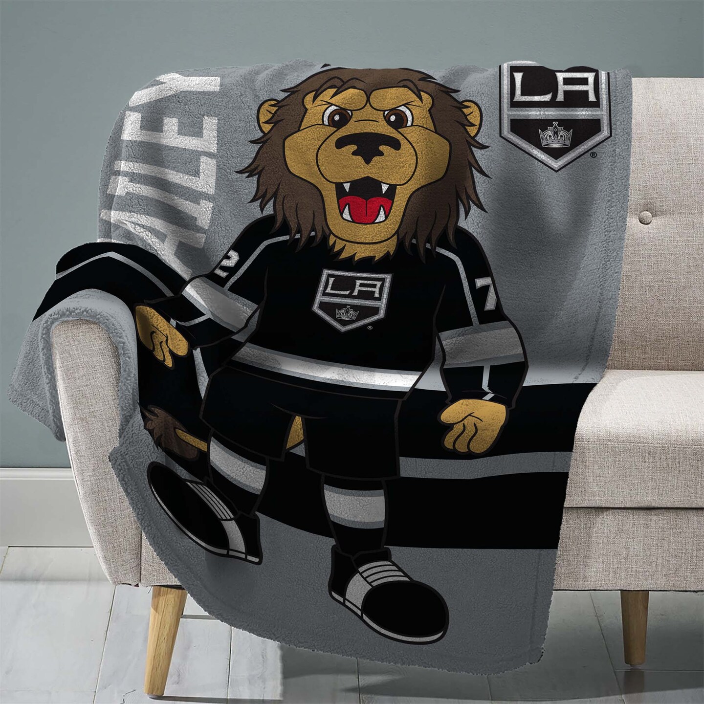 Sleep Squad Los Angeles Kings Bailey 60&#x201D; x 80&#x201D; Raschel Plush Hockey Blanket