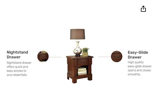 Aspen Rustic Cherry Night Stand