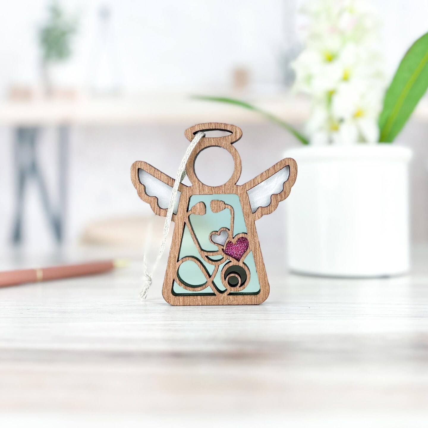 3.5&#x22; (H) Nurse Ornament - Handcrafted in Texas - Mother&#x27;s Angels&#xAE; Figurine - Mother&#x27;s Day Gifts