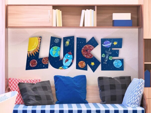 Painted letters for baby room deals