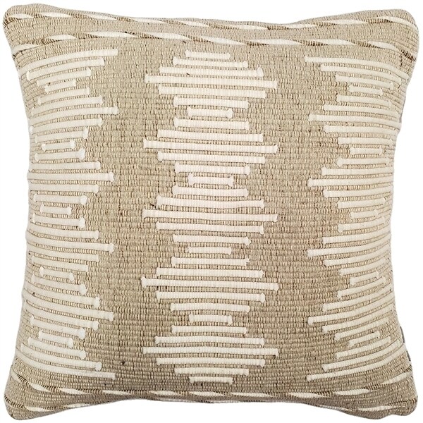 Pillow Decor   - Ojai Cream Vibe Bohemian Pillow 20x20 Complete with Pillow Insert