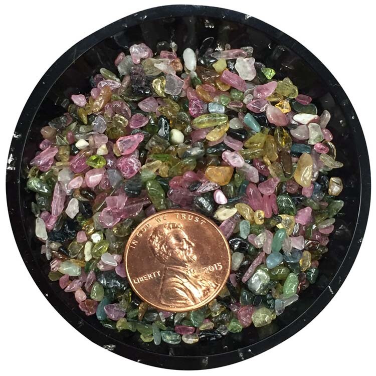 Rainbow Tourmaline Tiny Crystal Chips &#x2013; Size 00