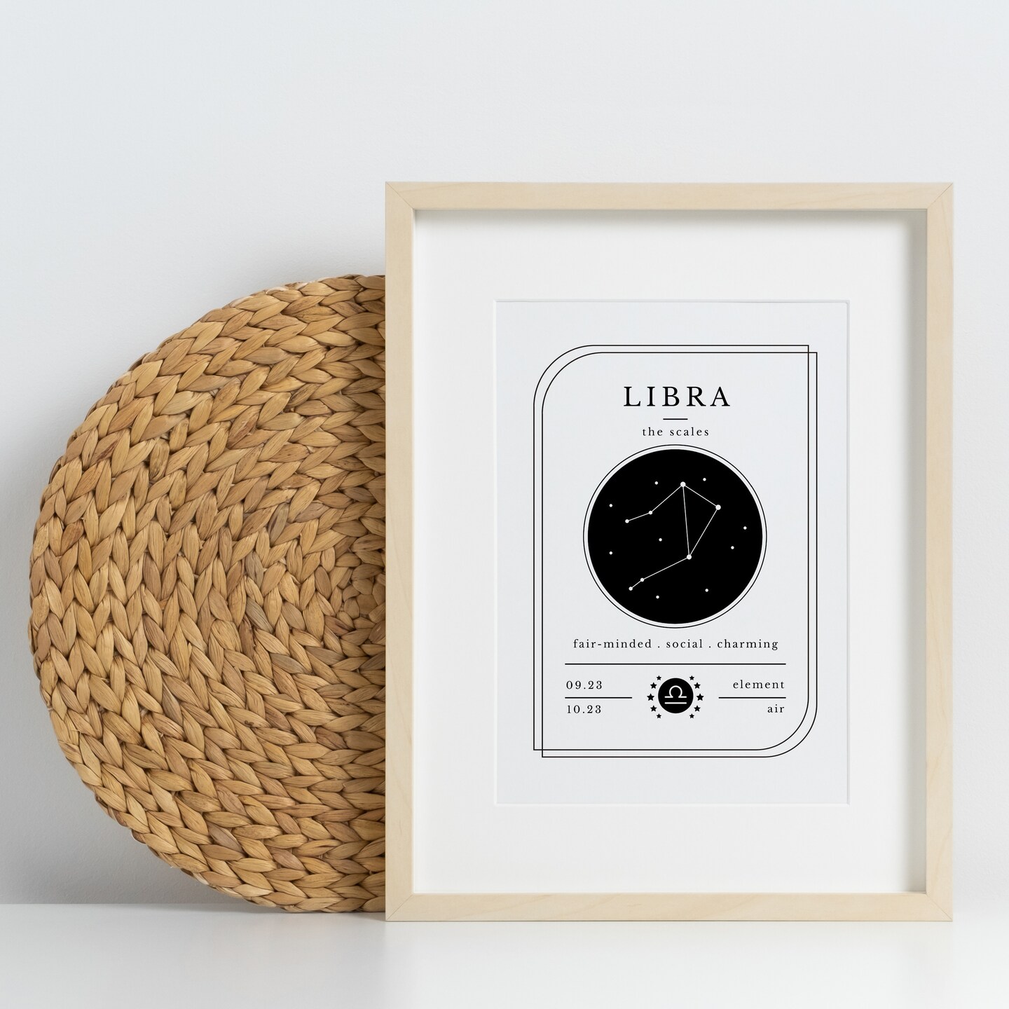 Choose Your Zodiac Sign | Unframed Horoscope Art Prints | Black