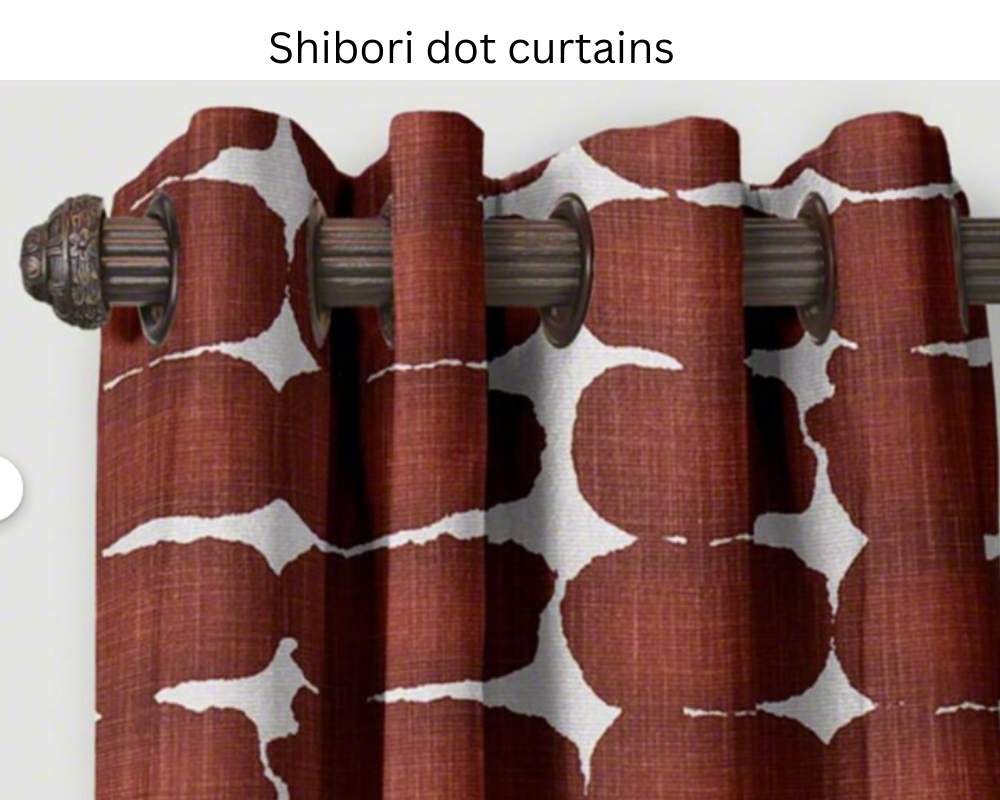 product name is Drapery Loft custom made curtains Shibori dot Sierra any length drapes