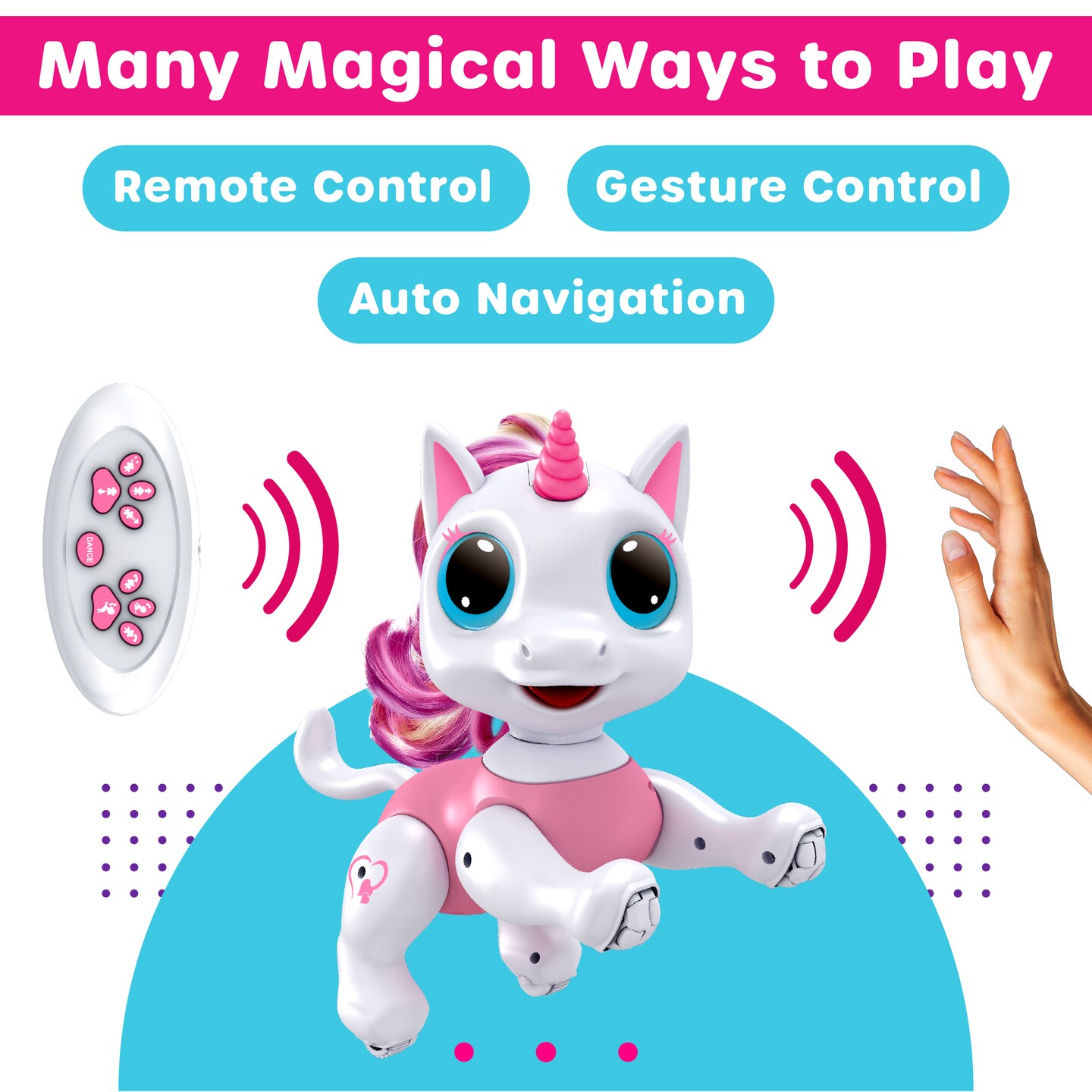 Power Your Fun Robo Pets Unicorn For Girls and Boys - 2pk