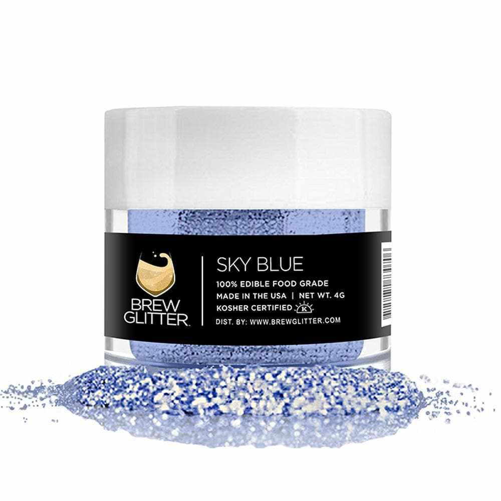 Sky Blue Edible Glitter Dust for Drinks