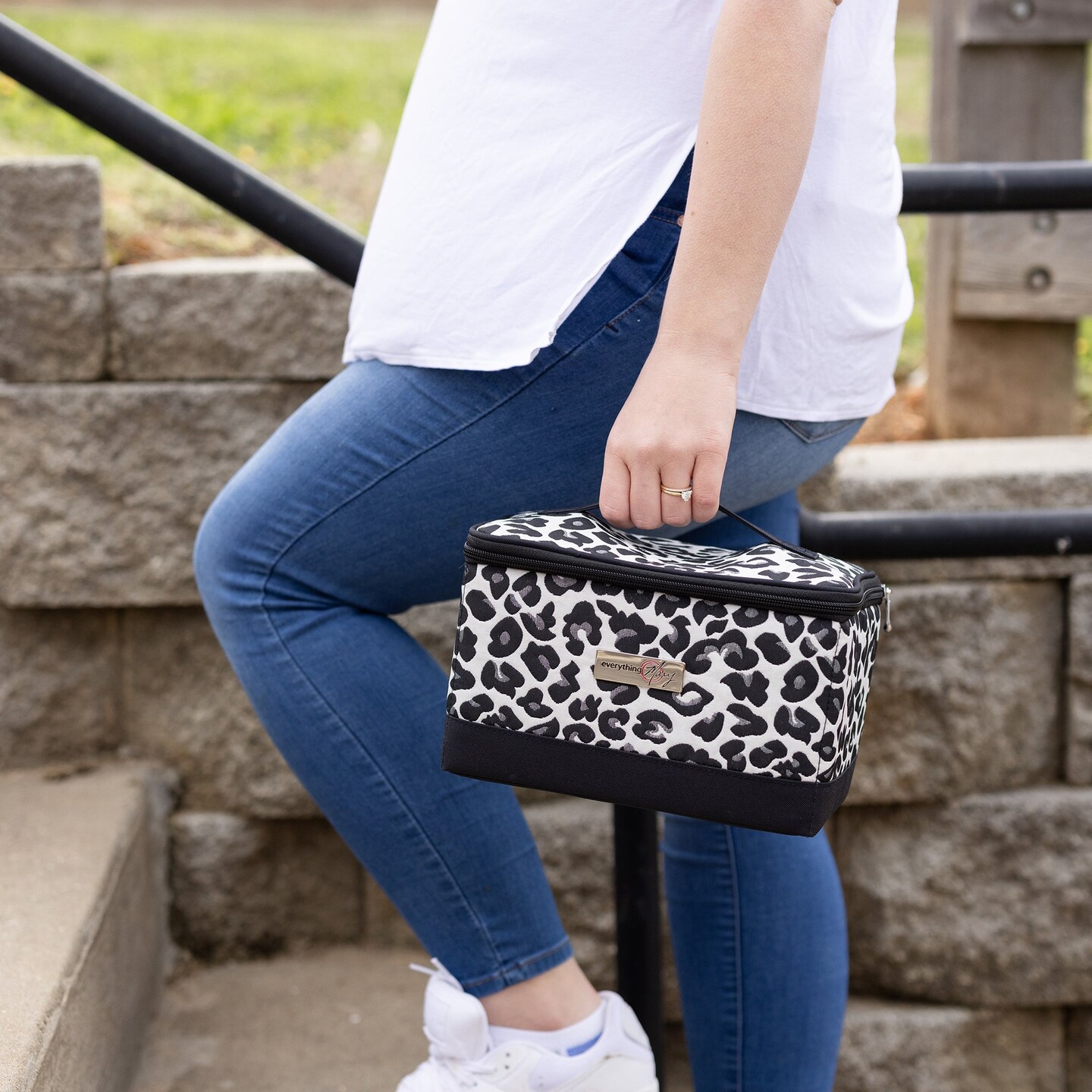 Collapsible Sewing Kit Organizer Box, Cheetah