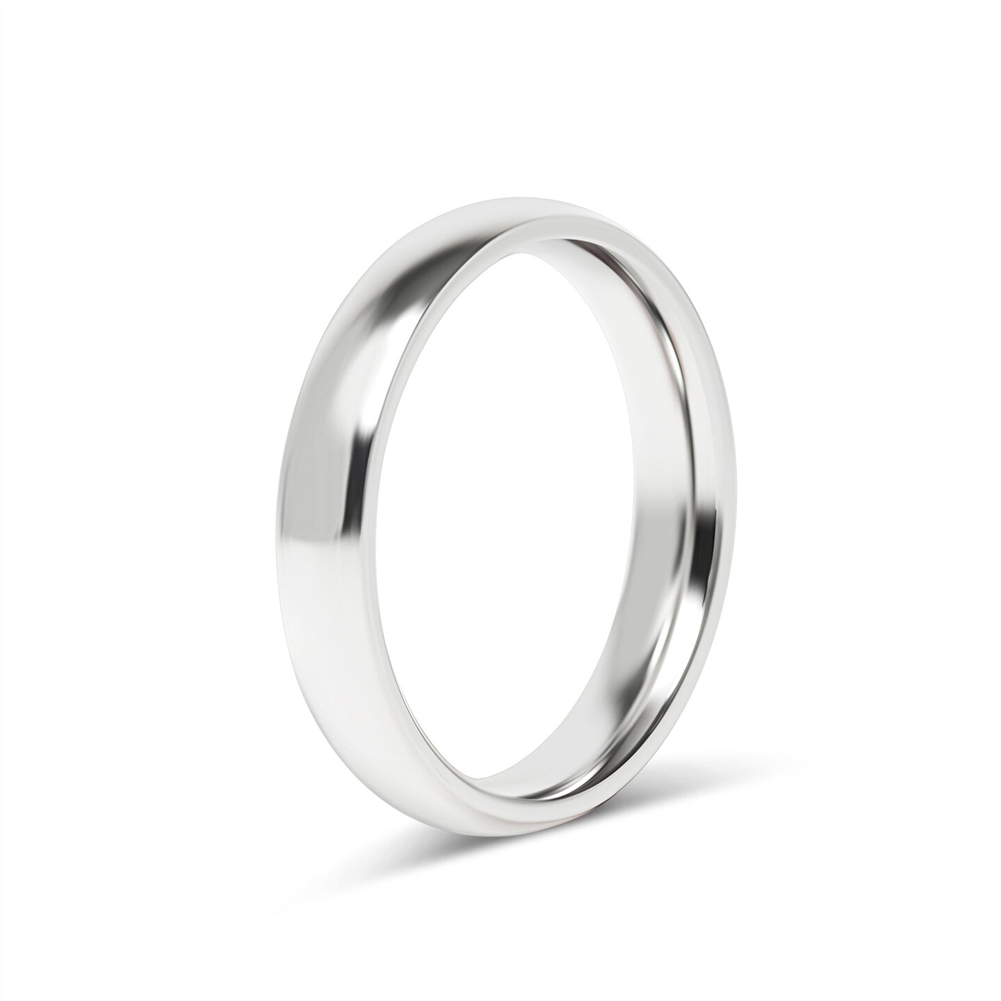 Highly Polished Rounded Stainless Steel Blank Ring 2mm - 6mm