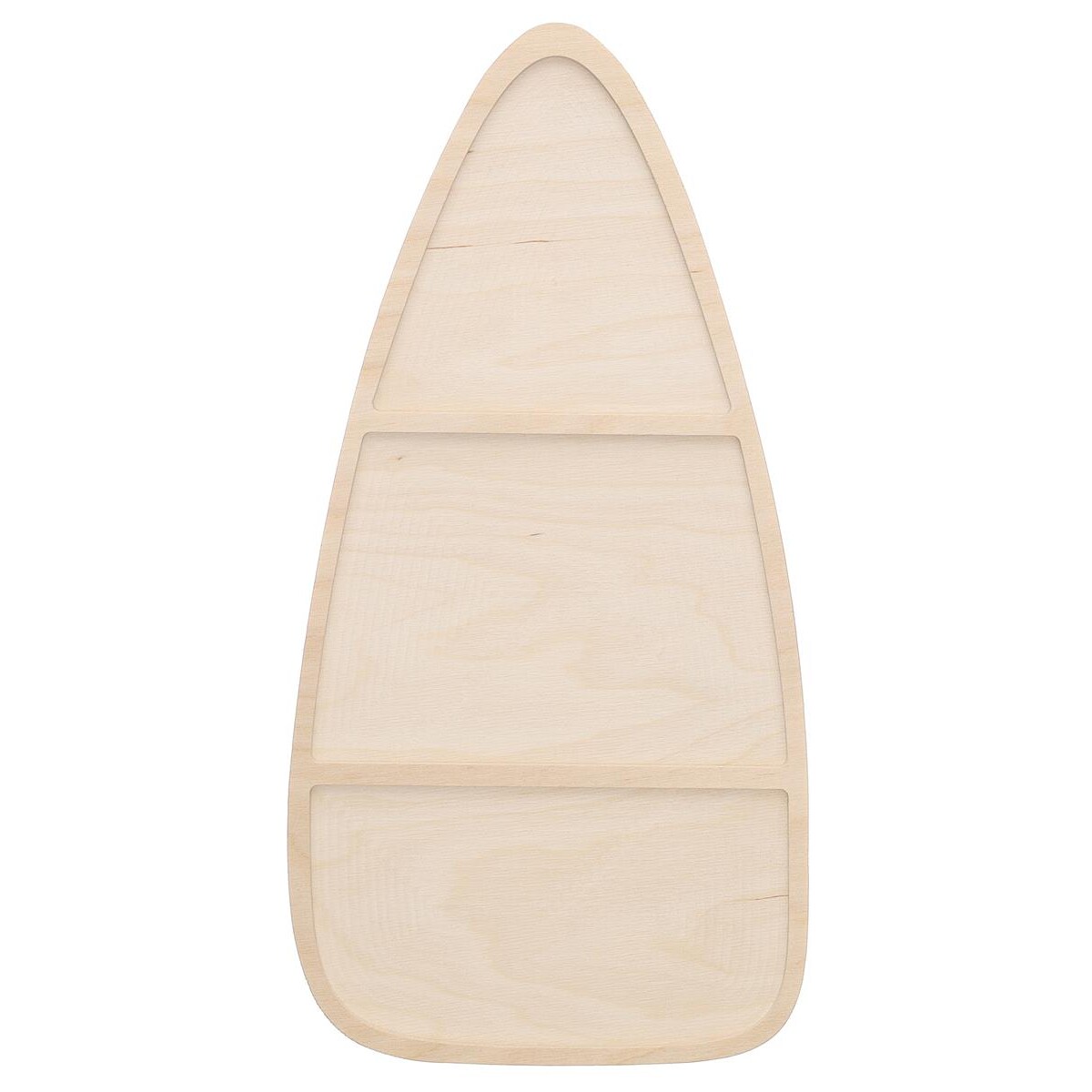 Welled Wood Surface, with Boat Shaped, 11" x 7", for wooden trays, crafts and decorations, welled center for resin design or paint - for decoupage, engraving, wood burning
